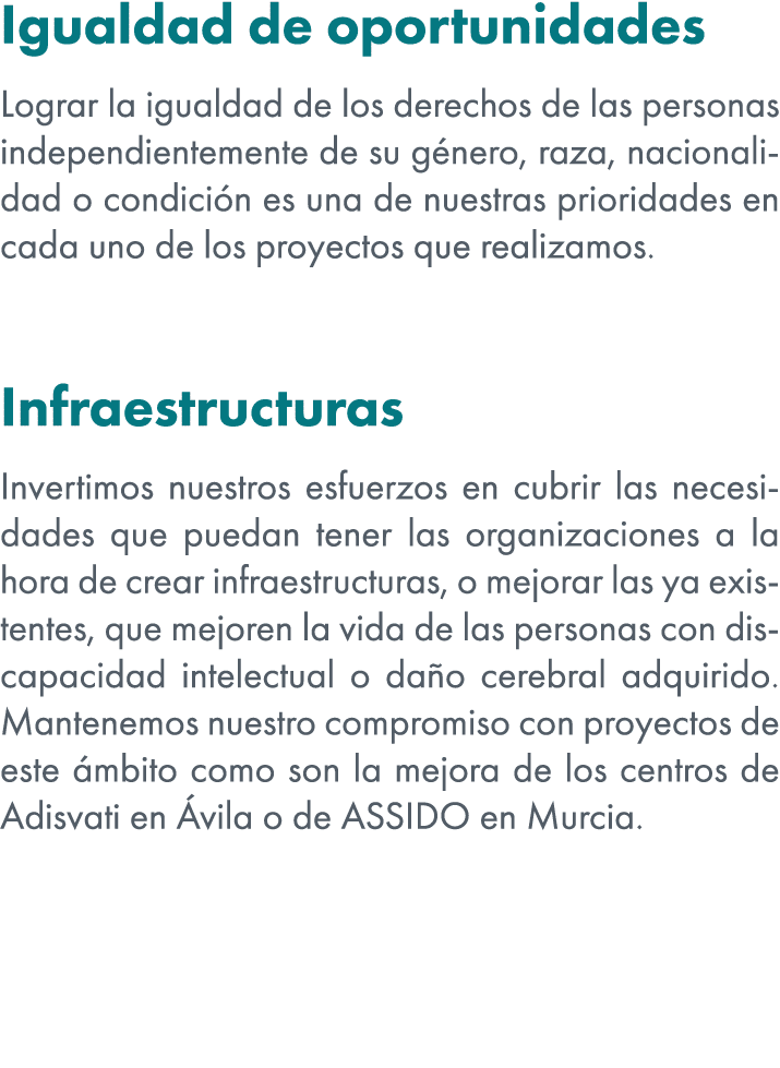 Igualdad de oportunidades Lograr la igualdad de los derechos de las personas independientemente de su g nero, raza, n...