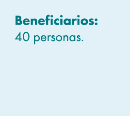 Beneficiarios: 40 personas. 