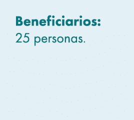 Beneficiarios: 25 personas. 