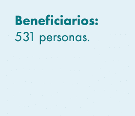 Beneficiarios: 531 personas. 