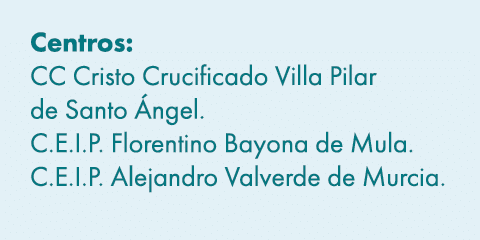 Centros: CC Cristo Crucificado Villa Pilar de Santo ngel. C.E.I.P. Florentino Bayona de Mula. C.E.I.P. Alejandro Val...