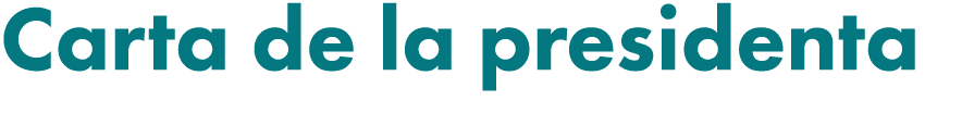 Carta de la presidenta