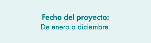 Fecha del proyecto: De enero a diciembre.
