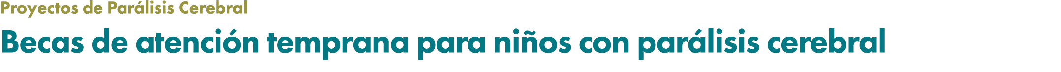 Proyectos de Par lisis Cerebral Becas de atenci n temprana para ni os con par lisis cerebral