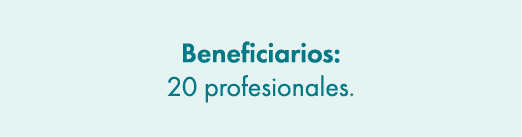 Beneficiarios: 20 profesionales.