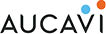 Logotipo con la palabra “AUCAVI" en letras negras y dos c rculos, uno azul y otro naranja, sobre las letras. Descripci n generada con IA