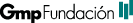 Logotipo de Gmp Fundaci n con texto en negro y un s mbolo gr fico en verde azulado a la derecha. Descripci n generada con IA