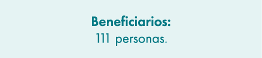 Beneficiarios: 111 personas. 