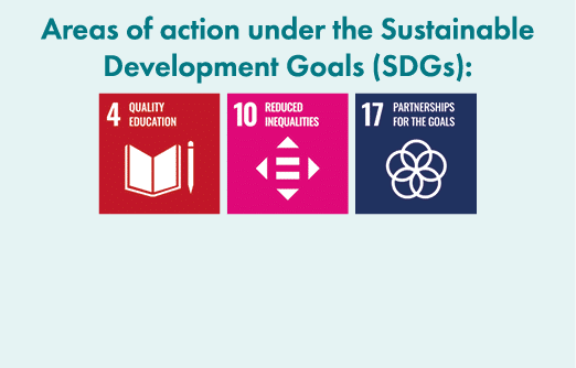 Areas of action under the Sustainable Development Goals (SDGs): ￼ ￼ ￼