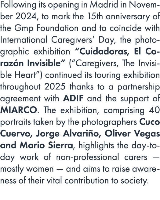 Following its opening in Madrid in November 2024, to mark the 15th anniversary of the Gmp Foundation and to coincide ...