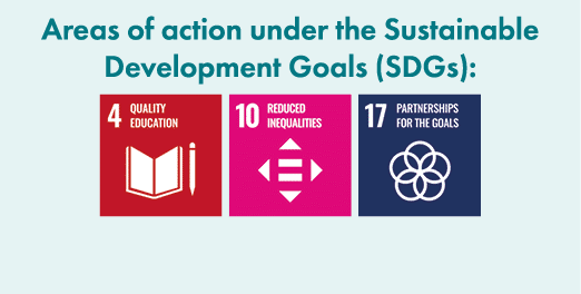 Areas of action under the Sustainable Development Goals (SDGs): ￼ ￼ ￼