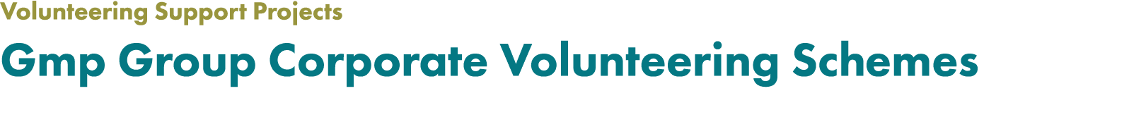Volunteering Support Projects Gmp Group Corporate Volunteering Schemes