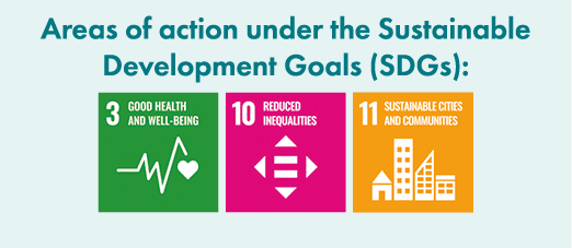 Areas of action under the Sustainable Development Goals (SDGs): ￼ ￼ ￼