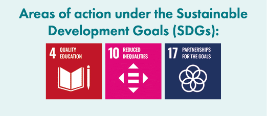 Areas of action under the Sustainable Development Goals (SDGs): ￼ ￼ ￼