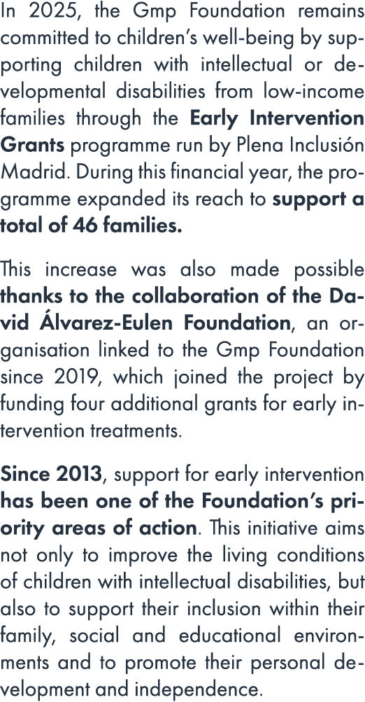 In 2025, the Gmp Foundation remains committed to children’s well being by supporting children with intellectual or de...