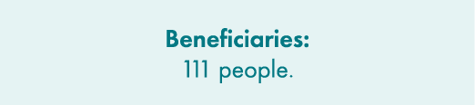 Beneficiaries: 111 people. 