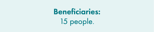 Beneficiaries: 15 people. 