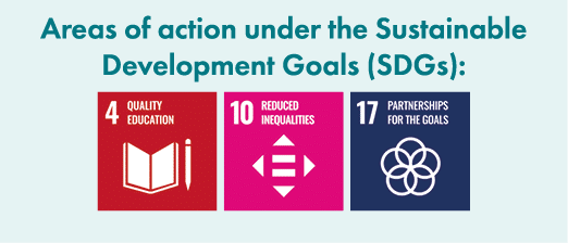 Areas of action under the Sustainable Development Goals (SDGs): ￼ ￼ ￼