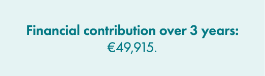 Financial contribution over 3 years: €49,915. 