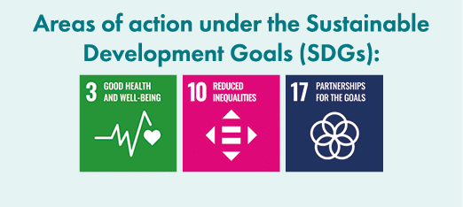 Areas of action under the Sustainable Development Goals (SDGs): ￼ ￼ ￼