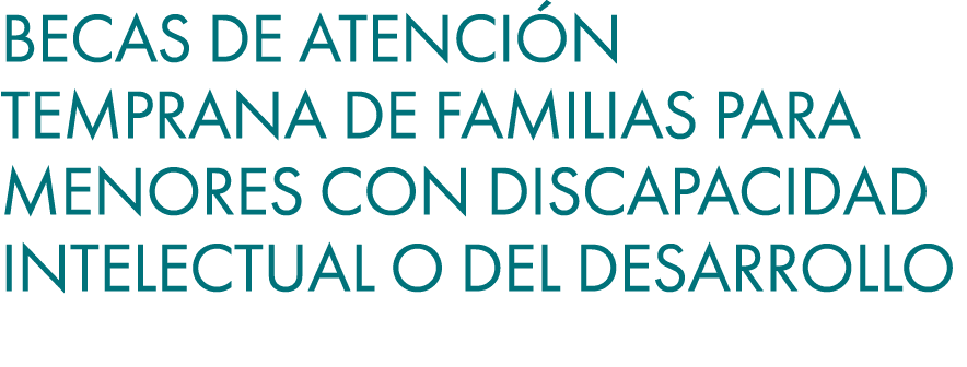 Becas de Atenci n Temprana de familias para menores con discapacidad intelectual o del desarrollo 
