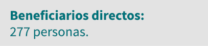 Beneficiarios directos: 277 personas 