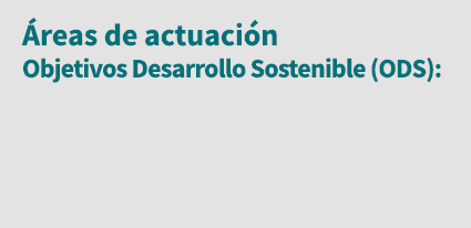 Áreas de actuación Objetivos Desarrollo Sostenible (ODS):
