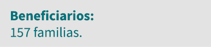 Beneficiarios: 157 familias 