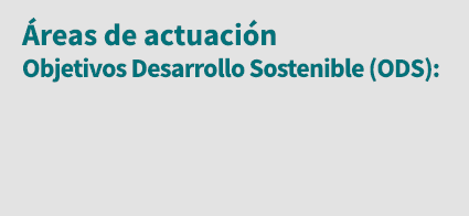Áreas de actuación Objetivos Desarrollo Sostenible (ODS):