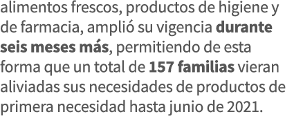 alimentos frescos, productos de higiene y de farmacia, amplió su vigencia durante seis meses más, permitiendo de esta   