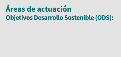 Áreas de actuación Objetivos Desarrollo Sostenible (ODS):
