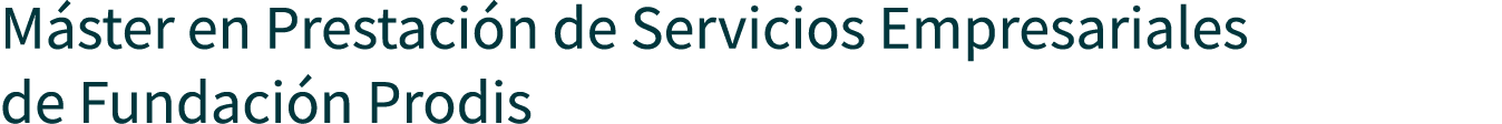 Máster en Prestación de Servicios Empresariales de Fundación Prodis