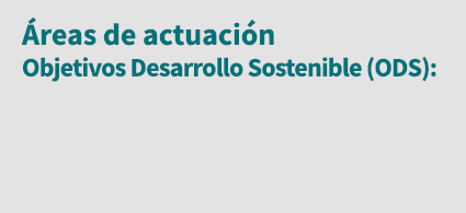Áreas de actuación Objetivos Desarrollo Sostenible (ODS):