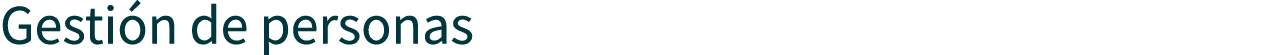 Gestión de personas