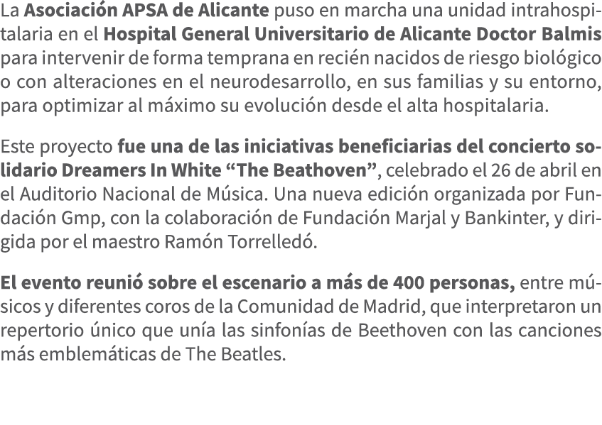 La Asociaci n APSA de Alicante puso en marcha una unidad intrahospitalaria en el Hospital General Universitario de Al...
