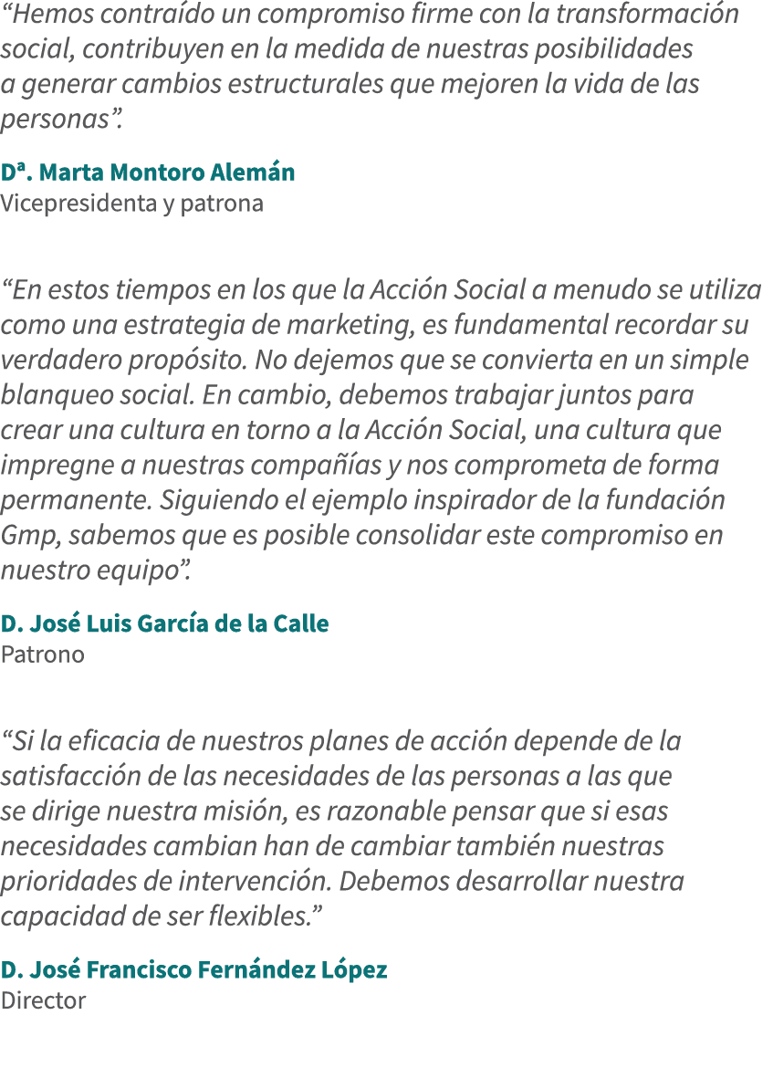 “Hemos contra do un compromiso firme con la transformaci n social, contribuyen en la medida de nuestras posibilidades...