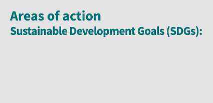 Areas of action Sustainable Development Goals (SDGs):