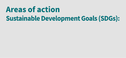 Areas of action Sustainable Development Goals (SDGs):