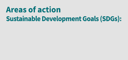 Areas of action Sustainable Development Goals (SDGs):