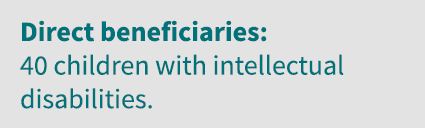 Direct beneficiaries: 40 children with intellectual disabilities 