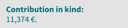 Contribution in kind: 11,374   