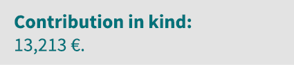 Contribution in kind: 13,213   
