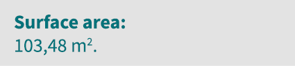 Surface area: 103,48 m2 
