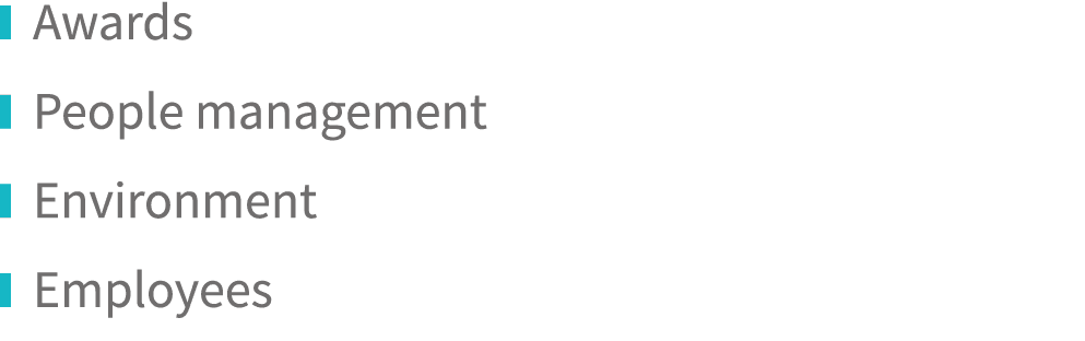  Awards  People management  Environment  Employees