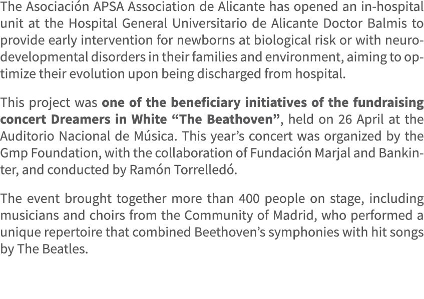 The Asociaci n APSA Association de Alicante has opened an in hospital unit at the Hospital General Universitario de A...