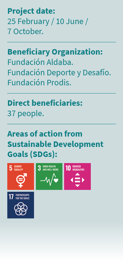 Project date: 25 February / 10 June / 7 October. Beneficiary Organization: Fundaci n Aldaba. Fundaci n Deporte y Desa...