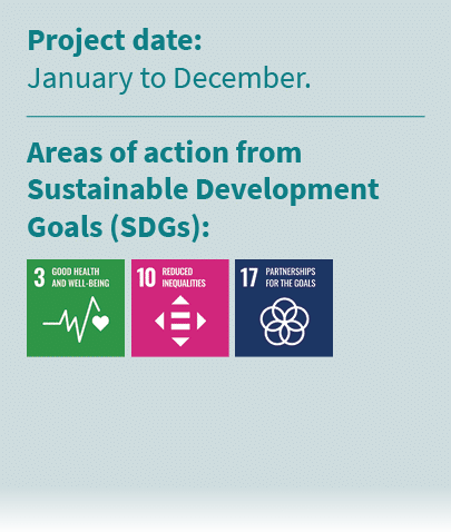 Project date: January to December. Areas of action from Sustainable Development Goals (SDGs): ￼ ￼ ￼