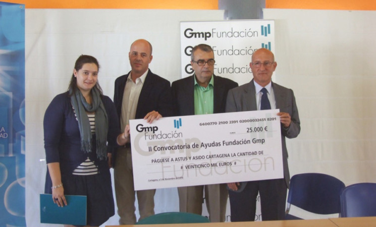 Entregadas las II ayudas de la Fundación Gmp a la UDC Hospital Madrileño Beata Mª Ana y a las ONG Astus y Assido Cartagena