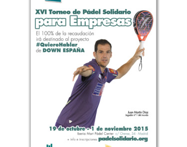Presentamos el póster oficial de nuestro XVI Torneo de Pádel Solidario para Empresas