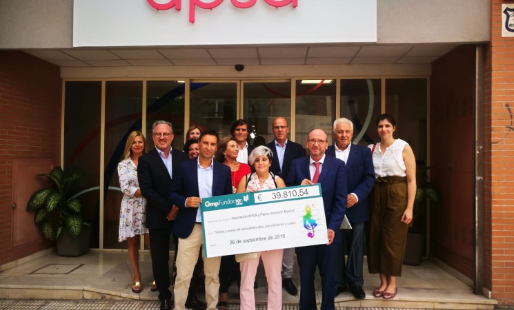 Fundación Gmp entrega a Plena Inclusión Madrid y a la Asociación Apsa la recaudación del Concierto Dreamers